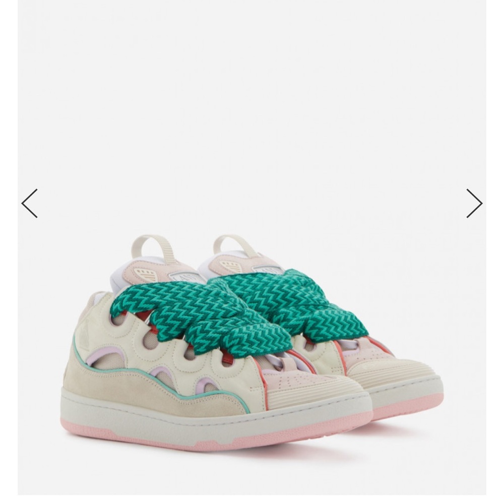 Lanvin leather curb sneakers